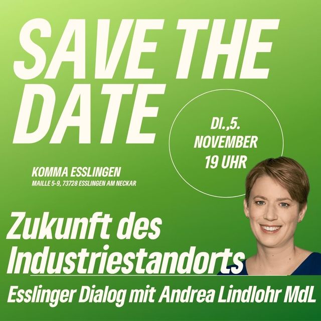 Esslinger Dialog mit Andrea Lindlohr MdL: „Zukunft des Industriestandorts Esslingen“