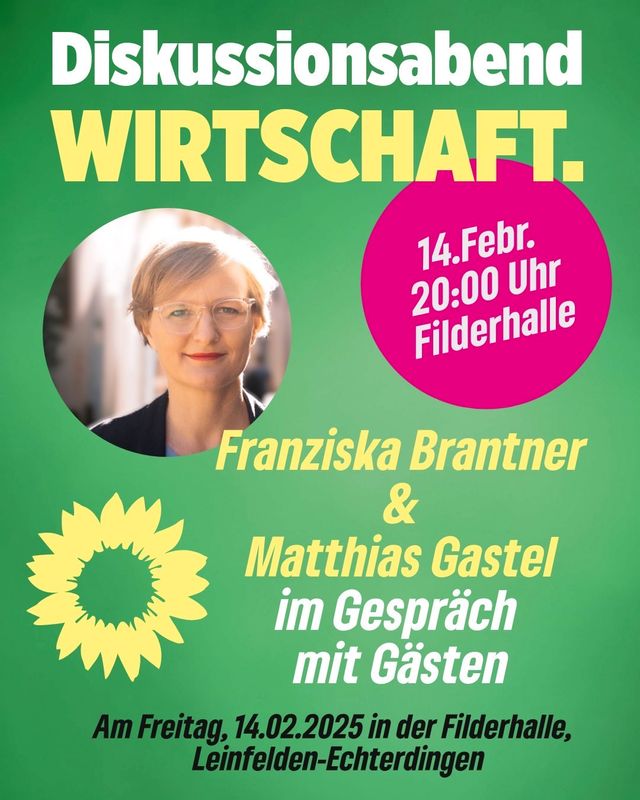 Diskussionsabend Wirtschaft mit Franziska Brantner & Matthias Gastel