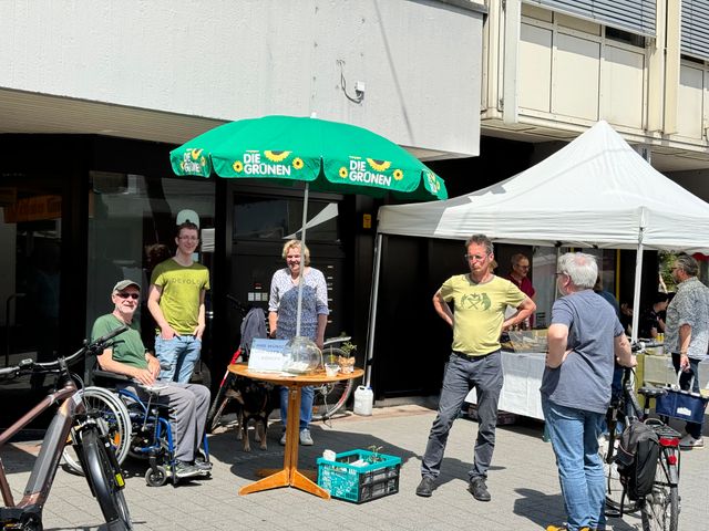 Köngen - Wahlstand mit Sebastian Schäfer MdB