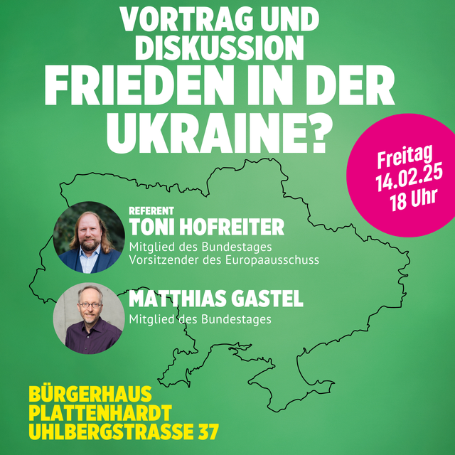 Frieden in der Ukraine? - Vortrag und Diskussion mit Dr. Anton Hofreiter