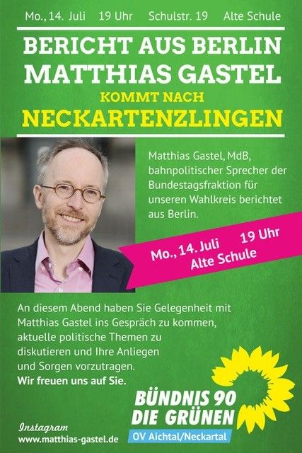 Bericht aus Berlin mit Matthias Gastel MdB