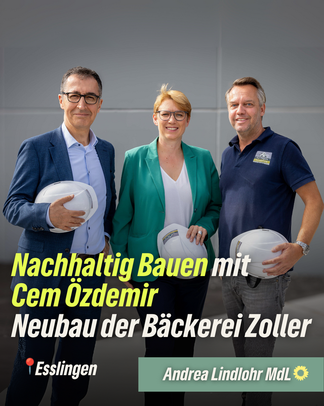 Nachhaltig bauen hier bei uns – Cems Sommertour macht Station in Esslingen
