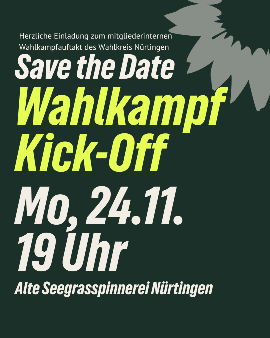 Wahlkampf-Kick-Off im Wahlkreis Nürtingen