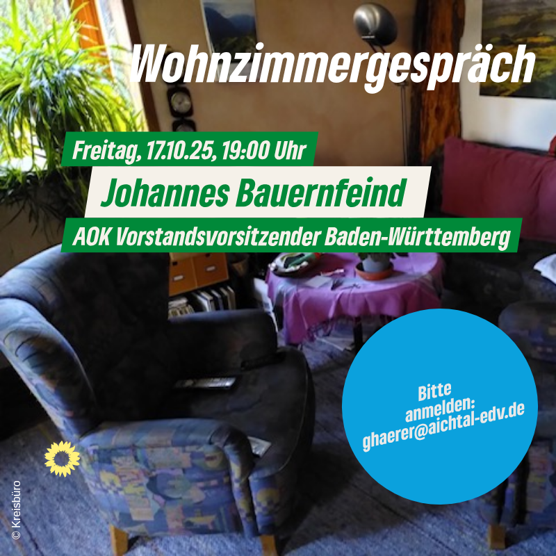 Wohnzimmergespräch mit Johannes Bauernfeind, Vorstandsvorsitzender der AOK Baden-Württemberg