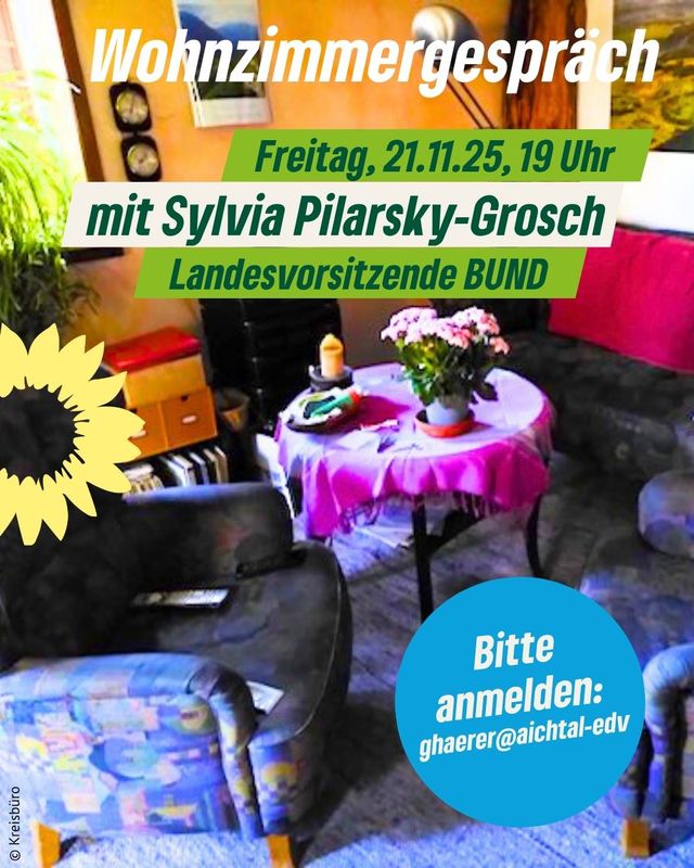 Wohnzimmergespräch mit Sylvia Pilarsky-Grosch, Landesvorsitzende BUND