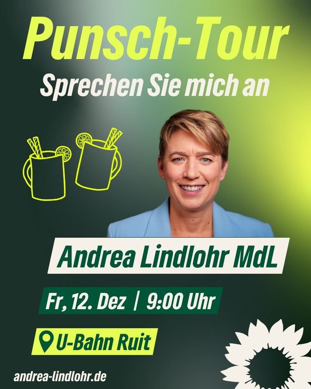 Punsch-Tour mit Andrea Lindlohr MdL