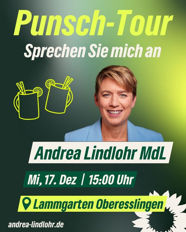 Punsch-Tour mit Andrea Lindlohr MdL