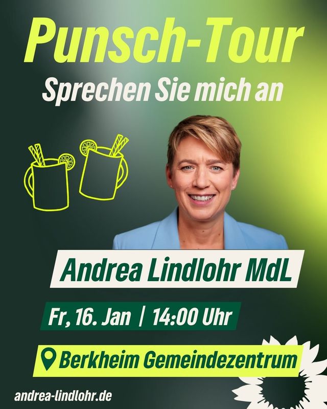 Punsch-Tour mit Andrea Lindlohr MdL