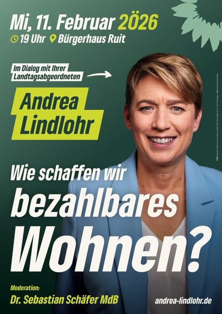 Bezahlbares Wohnen mit Andrea Lindlohr MdL und Dr. Sebastian Schäfer MdB