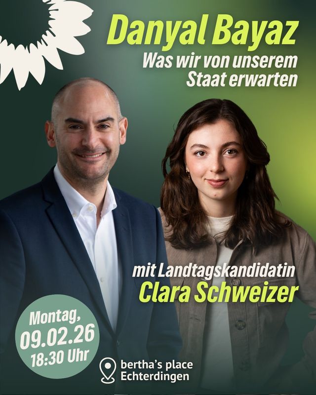Danyal Bayaz und Clara Schweizer im Gespräch