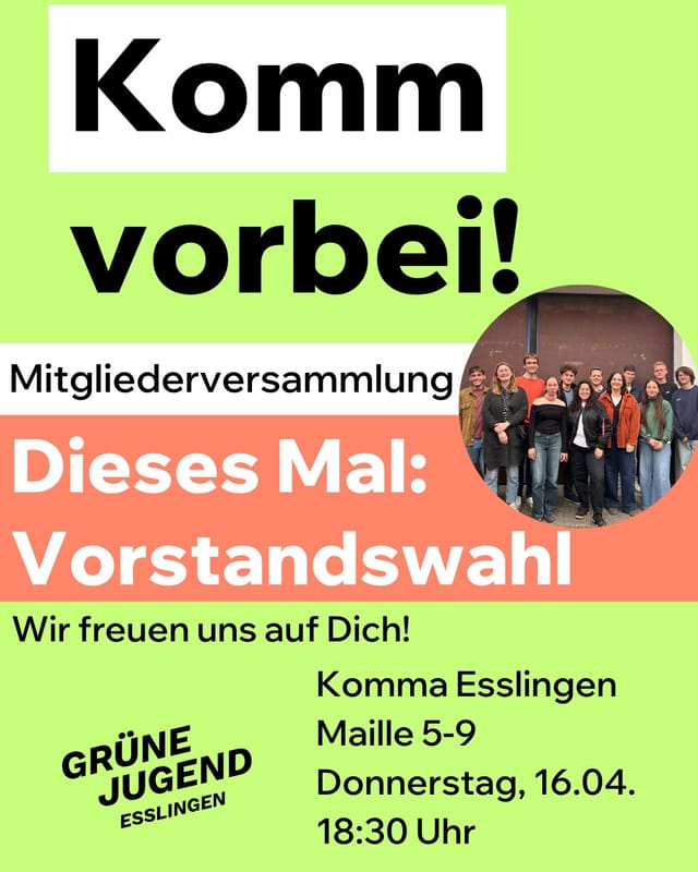 Mitgliederversammlung der Grünen Jugend Esslingen