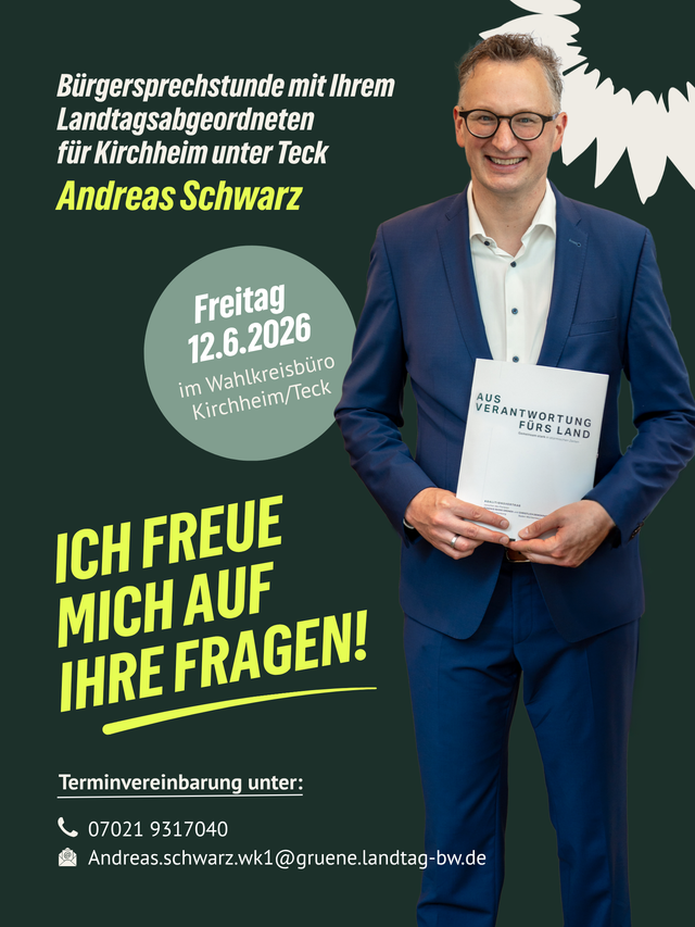 Bürgersprechstunde mit Andreas Schwarz MdL